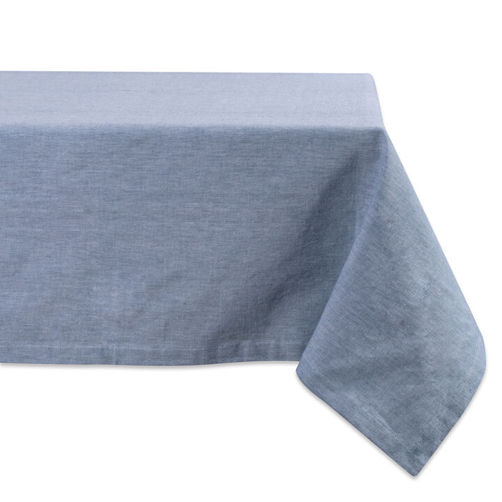 Blue Chambray Rectangular Tablecloth 60" x 104"