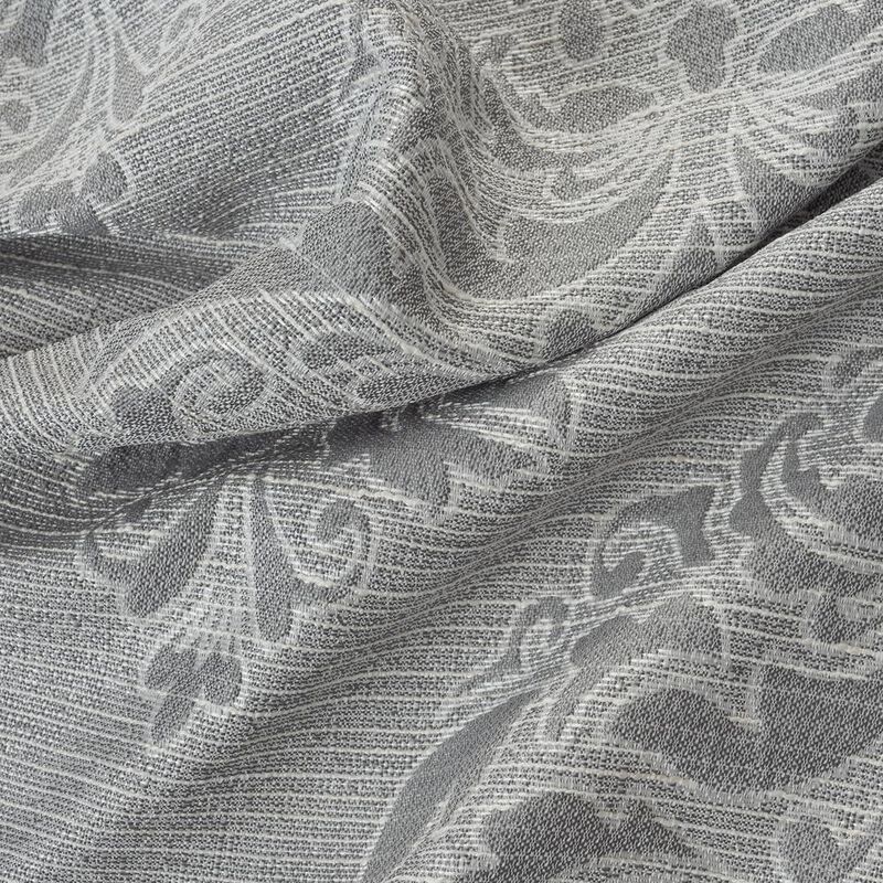 RT Designers Collection Dorian Jacquard Grommet Blackout Window Curtain Panel 54" x 84" Silver