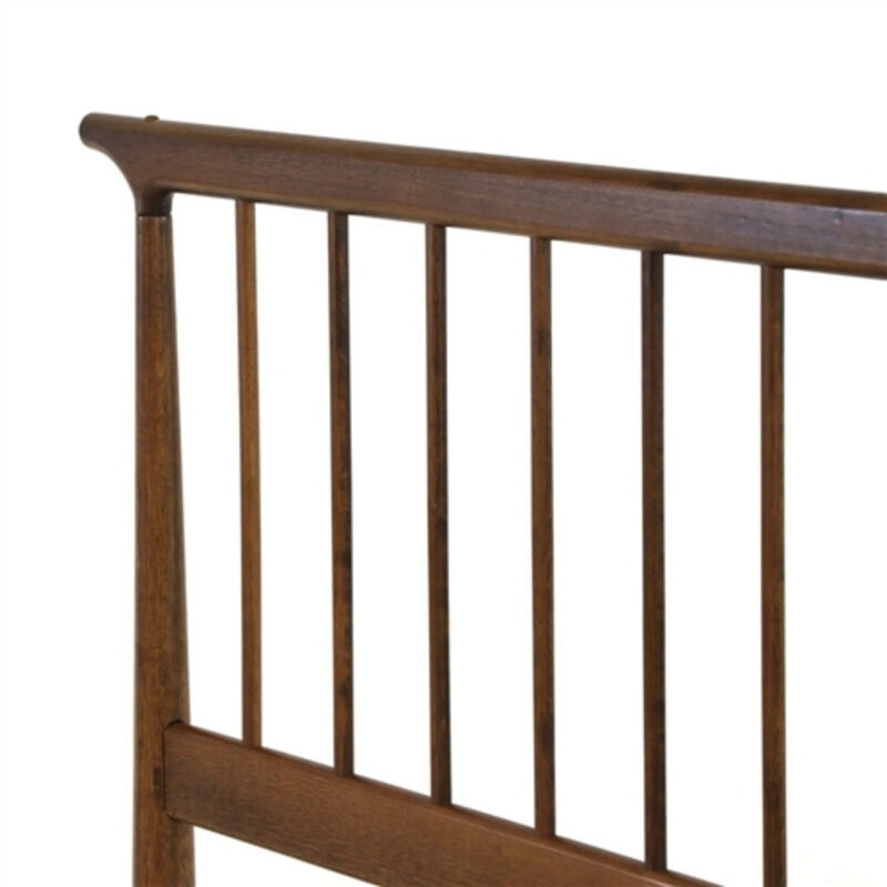 Mid-Century Platform Bed Frame With Stylish Headboard with Sturdy Support for Ultimate Comfort