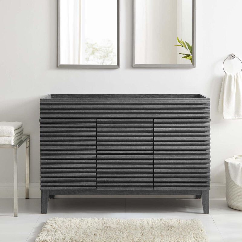 48 in. Render Double Bathroom Vanity Cabinet, Charcoal image number 2