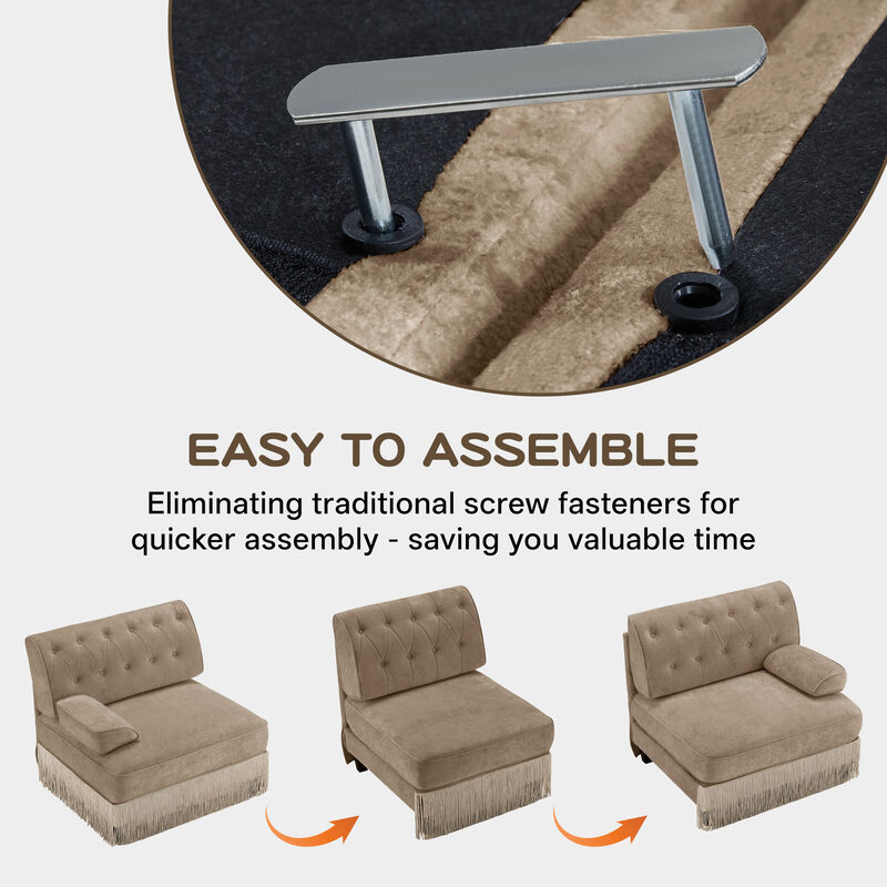 Nomdel 4-Seater with 2 Ottomans Sectional image number 6