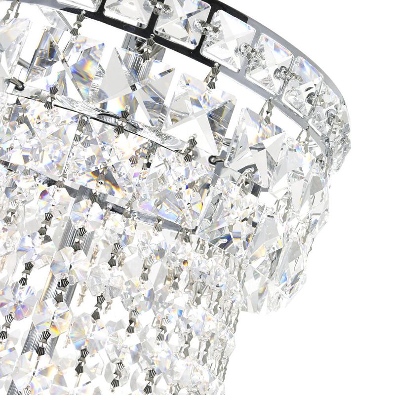 Stefania 17 Light Down Chandelier With Chrome Finish