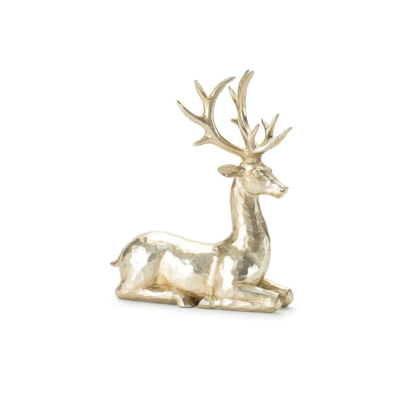Set of 4 Holiday Deer Figurines for Christmas Tabletop or Mantel Display