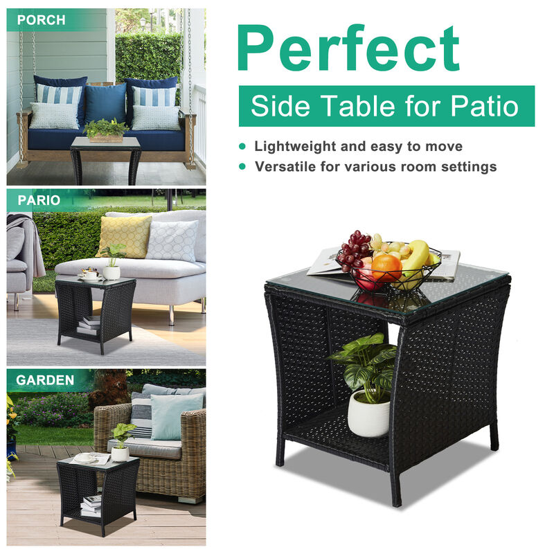 Outdoor Patio Side Table – Weather-Resistant Accent Table for Garden, Deck & Balcony