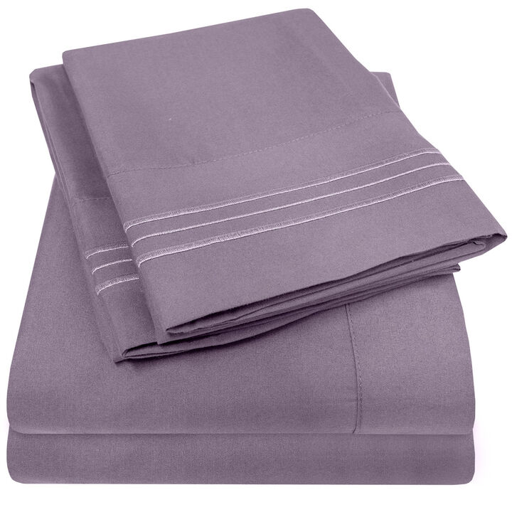 Ultra Soft 1800 Series Double Brushed Microfiber Sheet Set