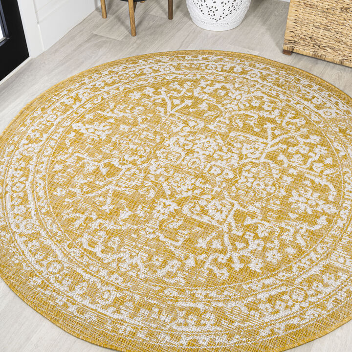 Malta Bohemian Medallion Textured Weave Area Rug
