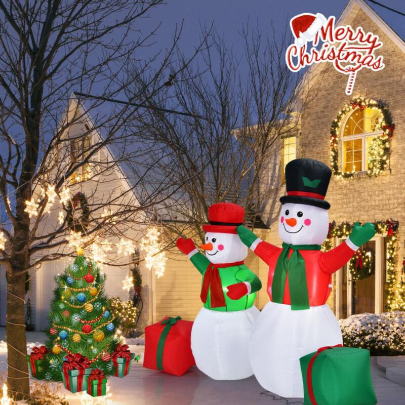 Hivvago Christmas Inflatable Snowmen Blow Up Christmas Decoration