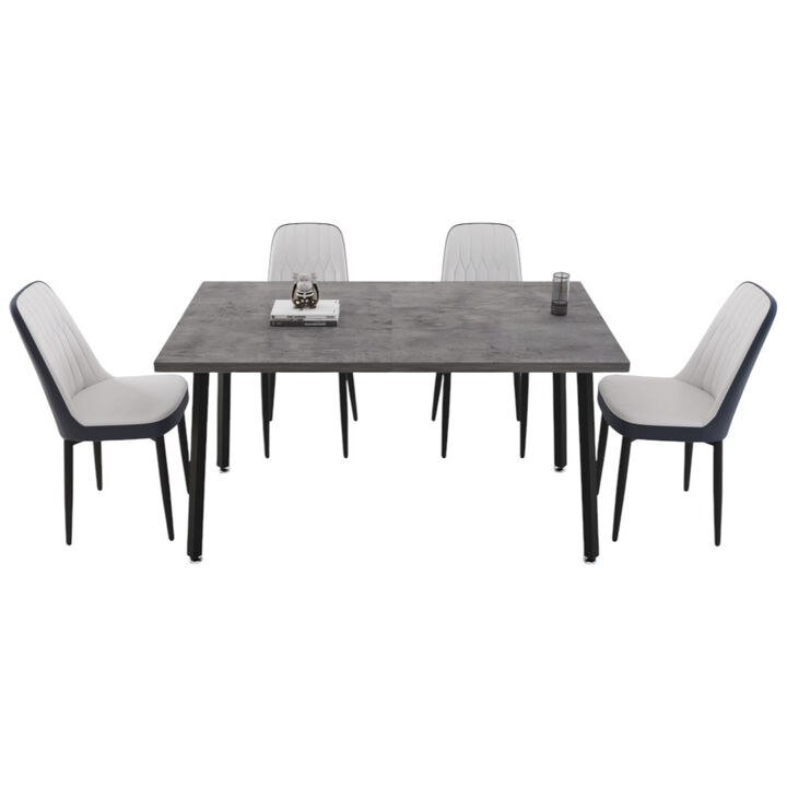 Rectangular dining table and chair set - Elegant design for home dining room