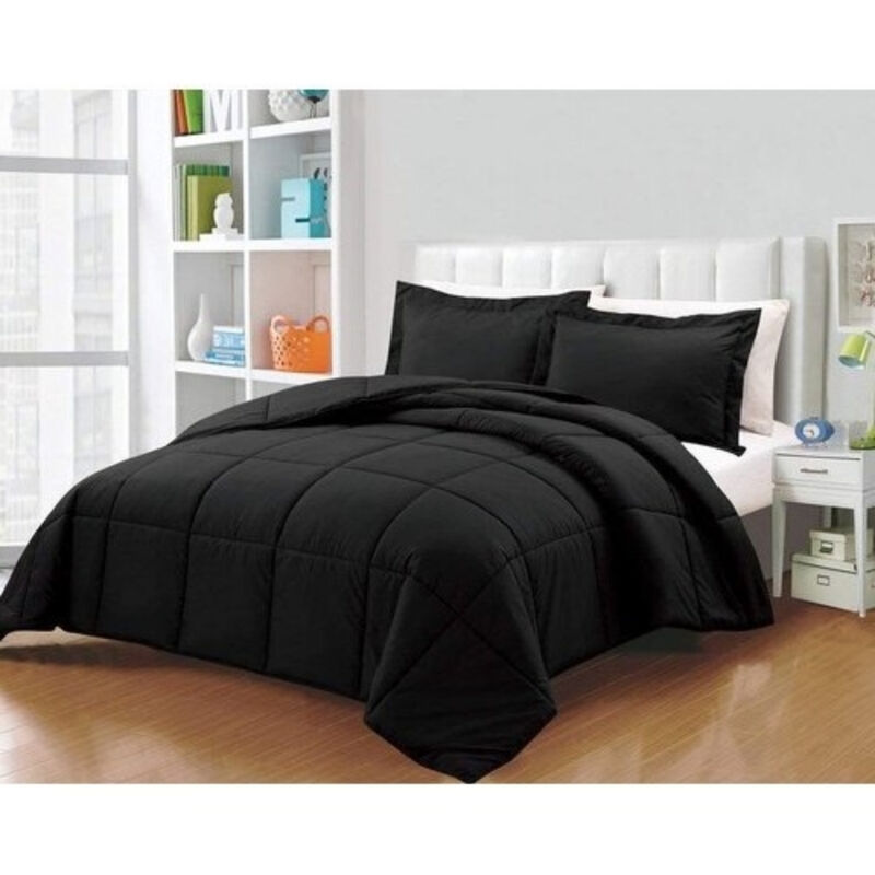 Reversible Microfiber Down Alternative Comforter Set for Bedroom Bedding