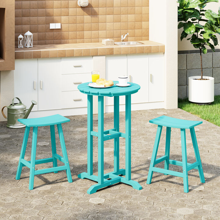 WestinTrends Outdoor Patio Counter Height Bar Stools Bistro Bar Table Set