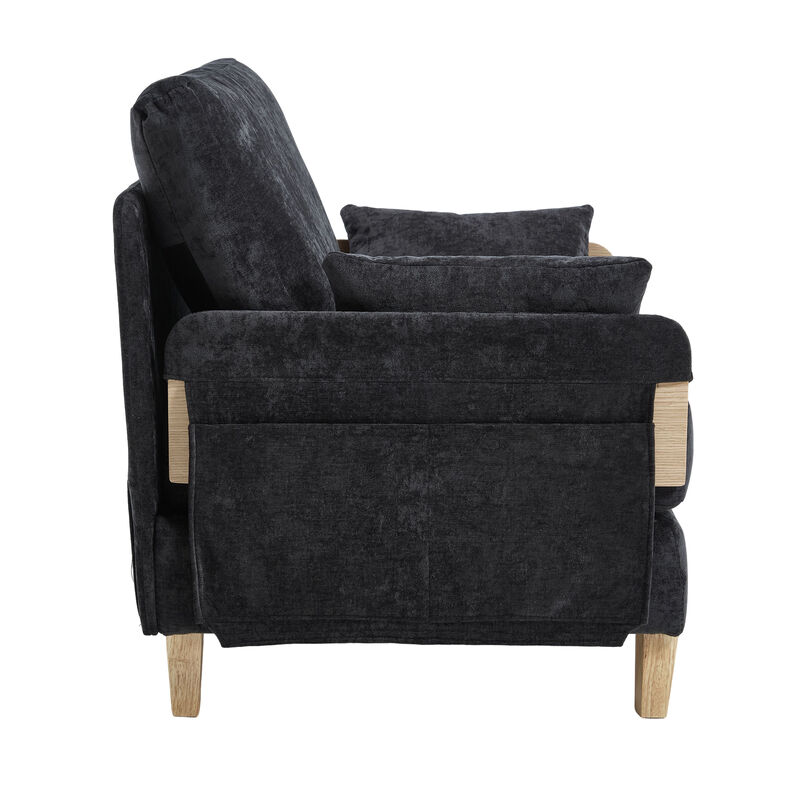 Merax Foldable Chenille Sofa Chair Convertible Futon Sleeper