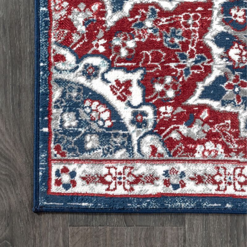 Modern Persian Vintage Moroccan Medallion Area Rug