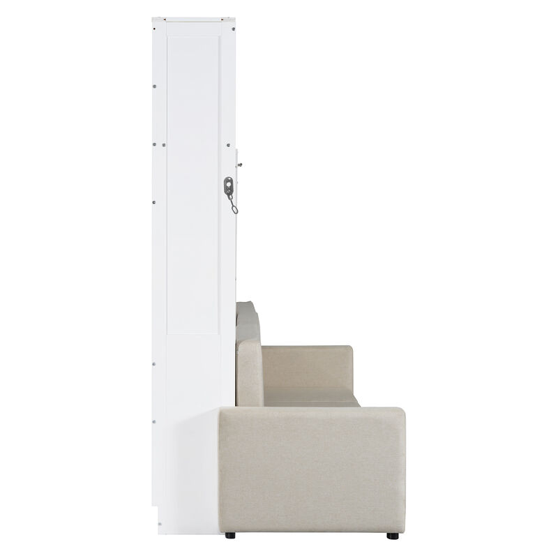 Whisen Queen Size Murphy Bed Wall Bed with Sofa