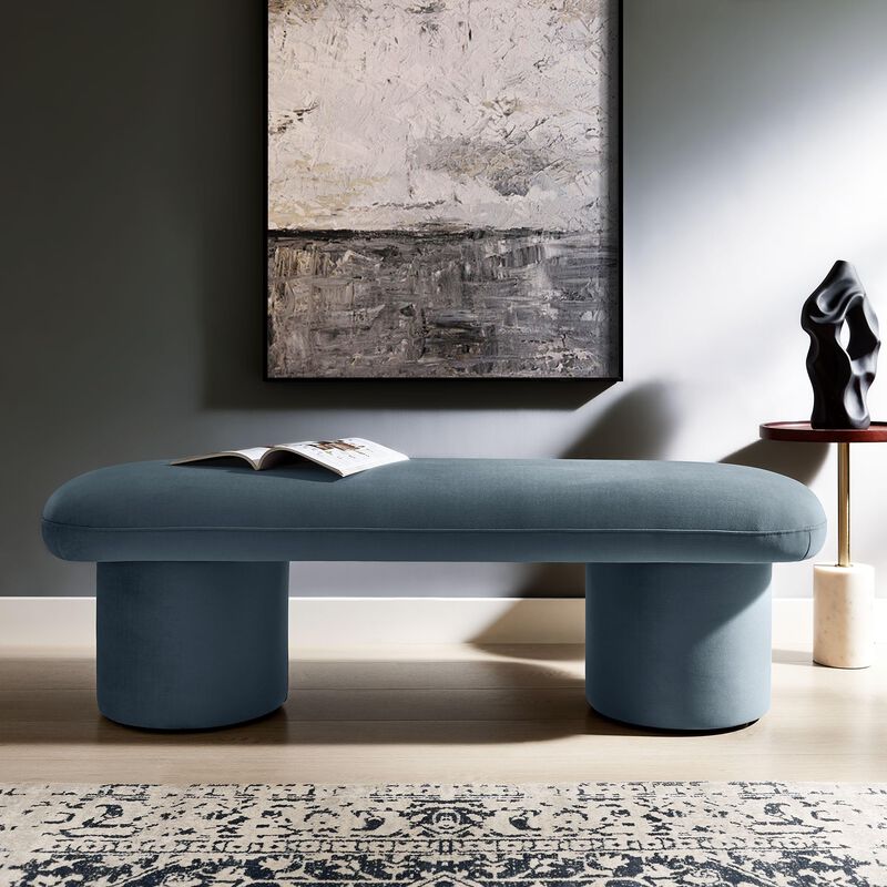 Modway Orla Performance Velvet Upholstered Bench in Taupe image number 4