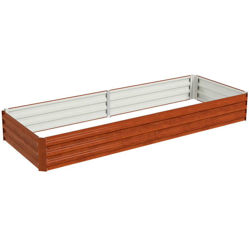 Hivvago Raised Garden Bed 95" x 36" Galvanized Metal Planter image number 0