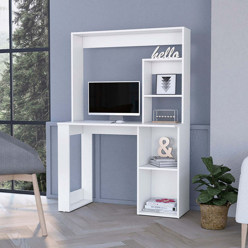 Streamdale Palisades Computer Desk With Hutch And Storage Shelves