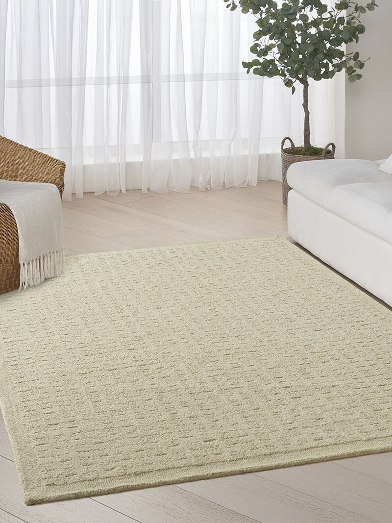 Pure Grids PGR01 Light Green 5'3" x 7'3" Rug