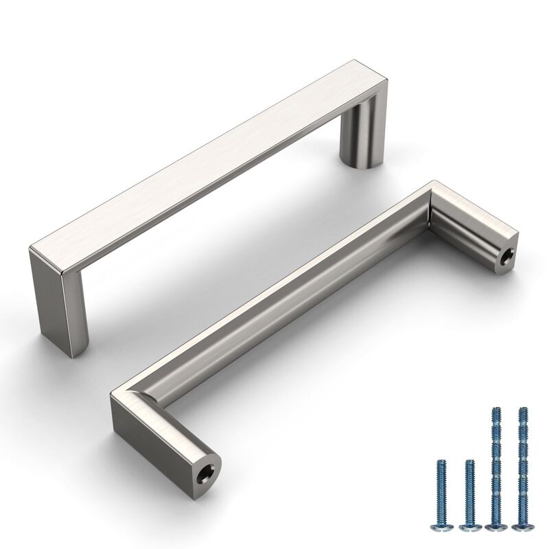 KNOKLOCK 10 Pack 3.75 Inch(96mm) Kitchen Cabinet Handles Brushed Satin Nickel Cabinet Pulls Kitchen Cabinet Hardware Drawer Pull