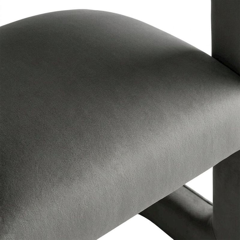 Performance Velvet Barrel Dining Chair with Arms, Cadet Blue image number 5