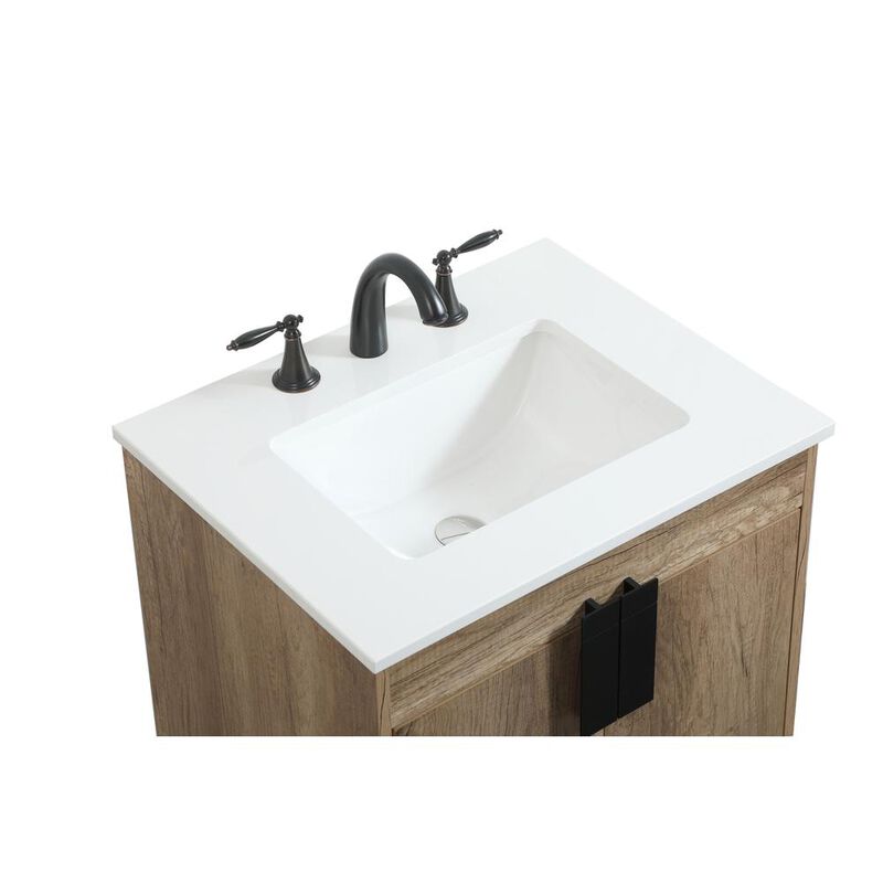 Elegant Kitchen and Bath 24 inch Single bathroom vanity in natural oak