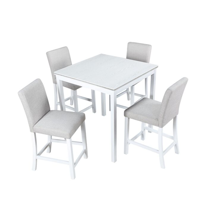 Zograk 5‑Piece Counter Height Dining Table Set