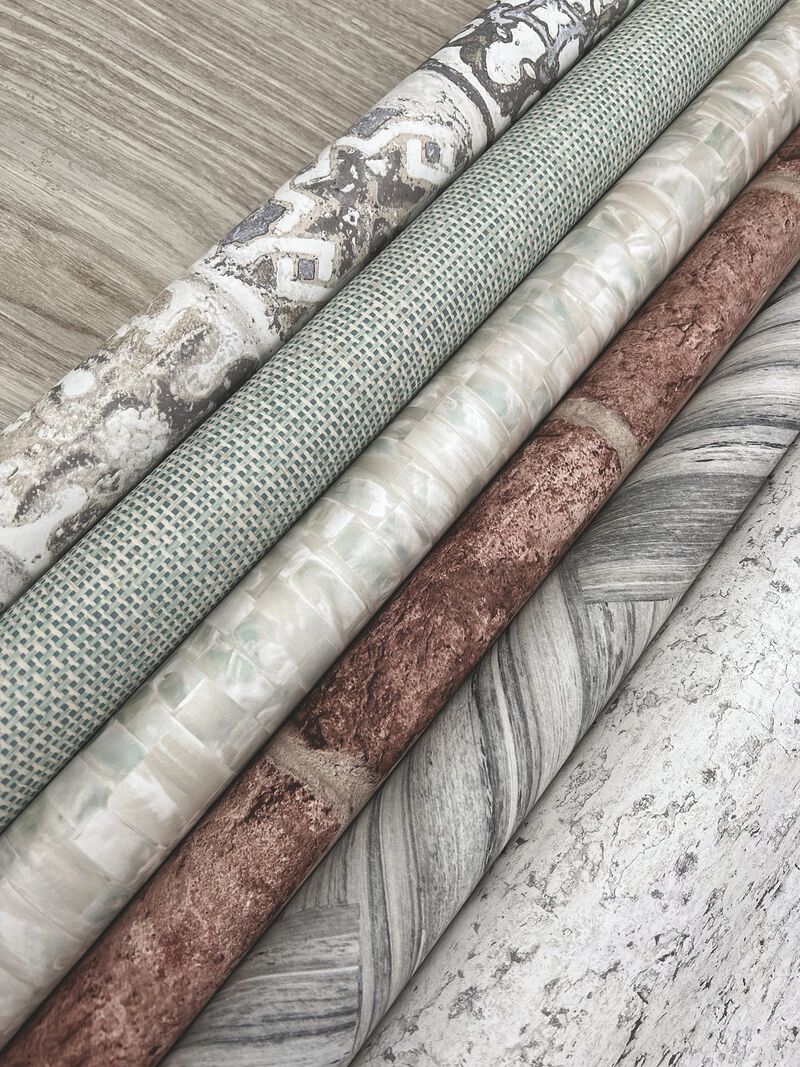 Ecaustic Tile Grey Peel & Stick Wallpaper (Double Roll) image number 10