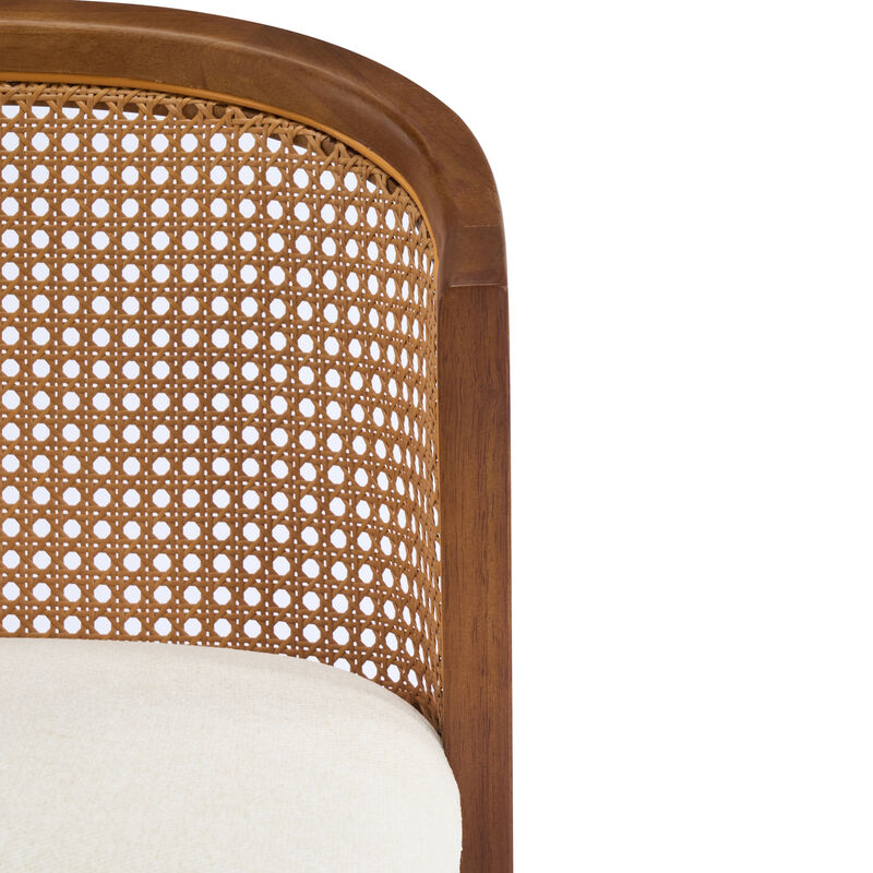 Christopher Knight Home Salazar Rattan and Rubberwood Upholstered Counter Stools (Set of 4) image number 8