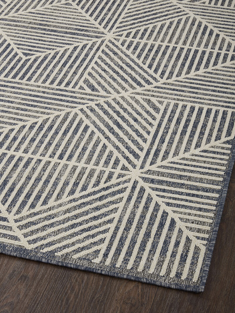 Rainier RAI03 Denim/Ivory 3'11" x 5'11" Rug