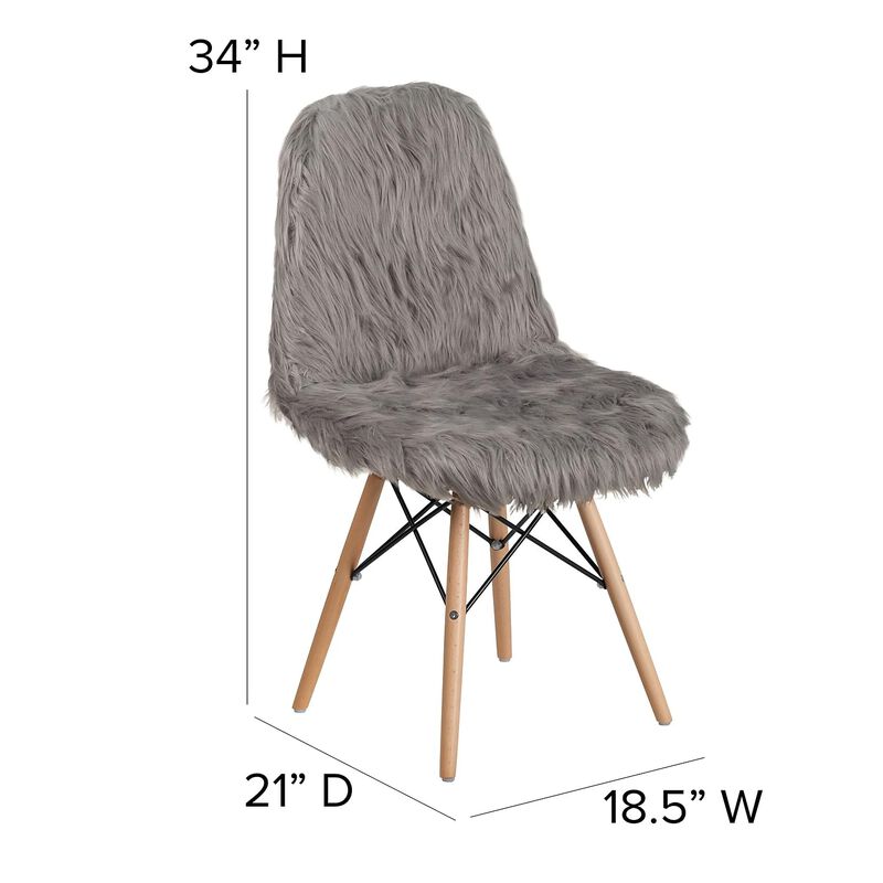 Flash Furniture Shaggy Dog Charcoal Grey Accent Chair