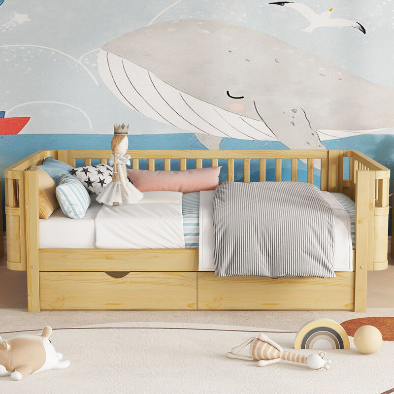 Pangsu Wood Platform Bed for Kids image number 1