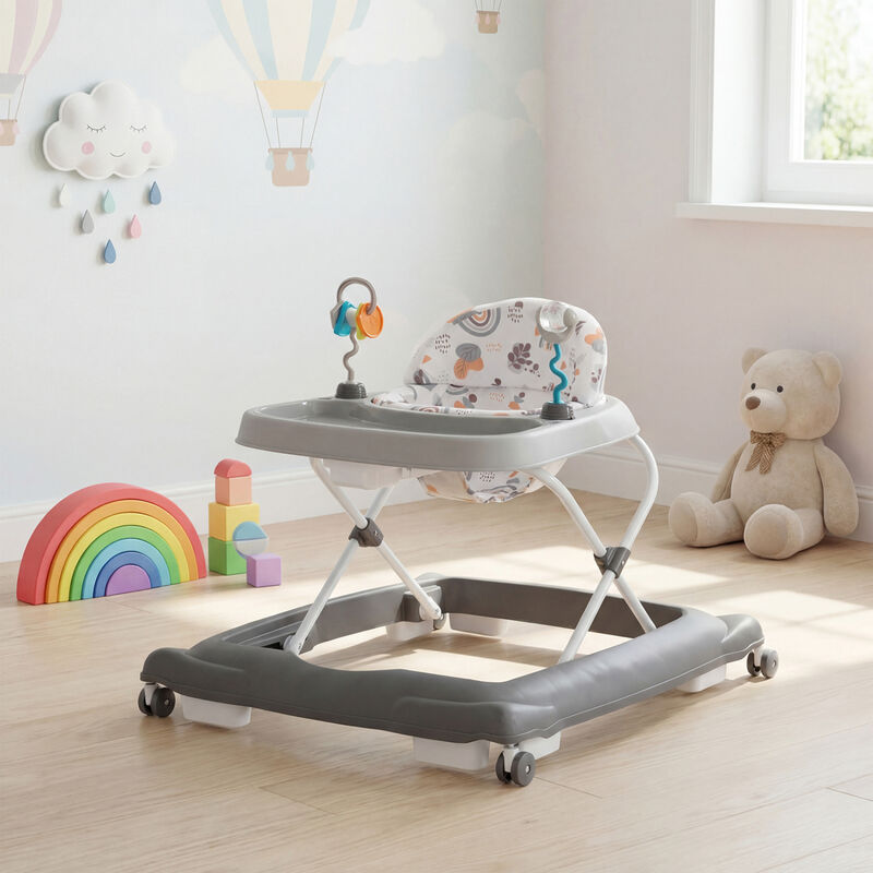Foldable Baby Walker with Removable Seat and Adjustable Height image number 6