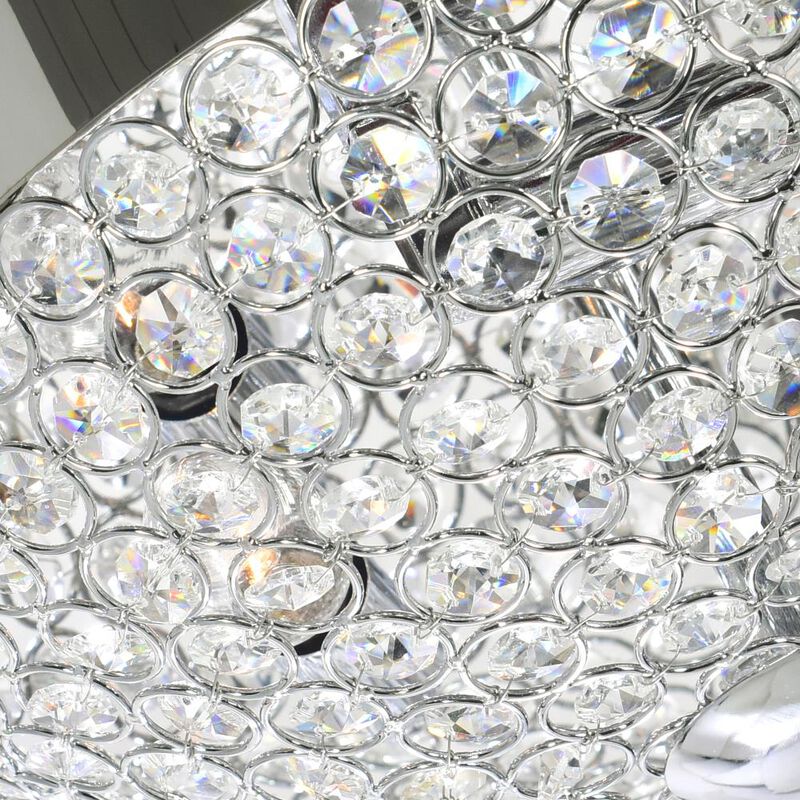 Globe 4 Light Bowl Flush Mount With Chrome Finish