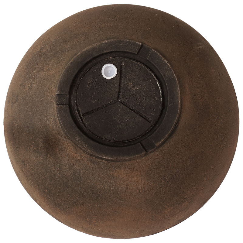 Sunnydaze Percival Round Polyresin Planter with UV-Resistance - Sable