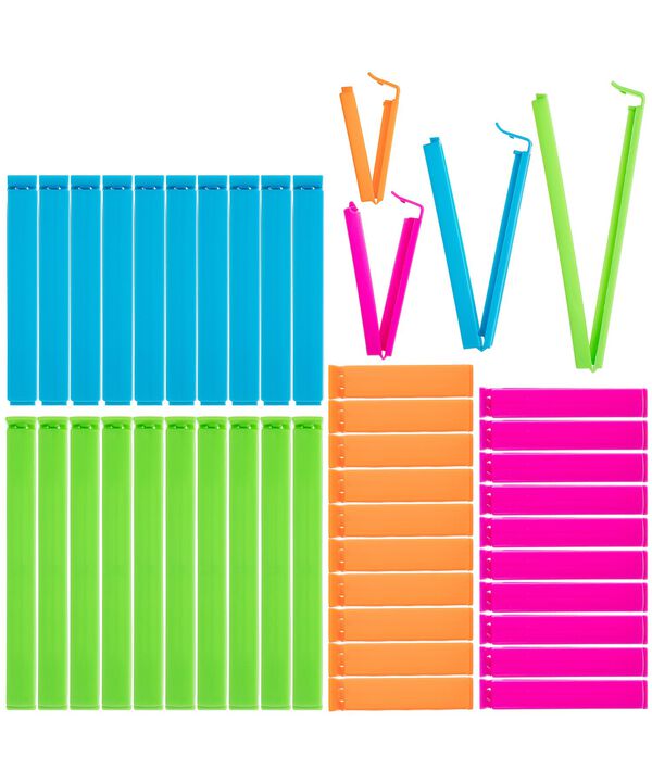 Mr. Pen Food Bag Sealing Clips, 40pcs, 4 Sizes, Colorful Chip Clips