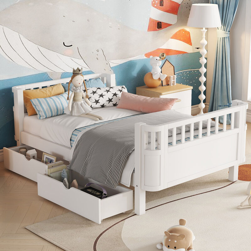 Pangsu Wood Platform Bed for Kids image number 4
