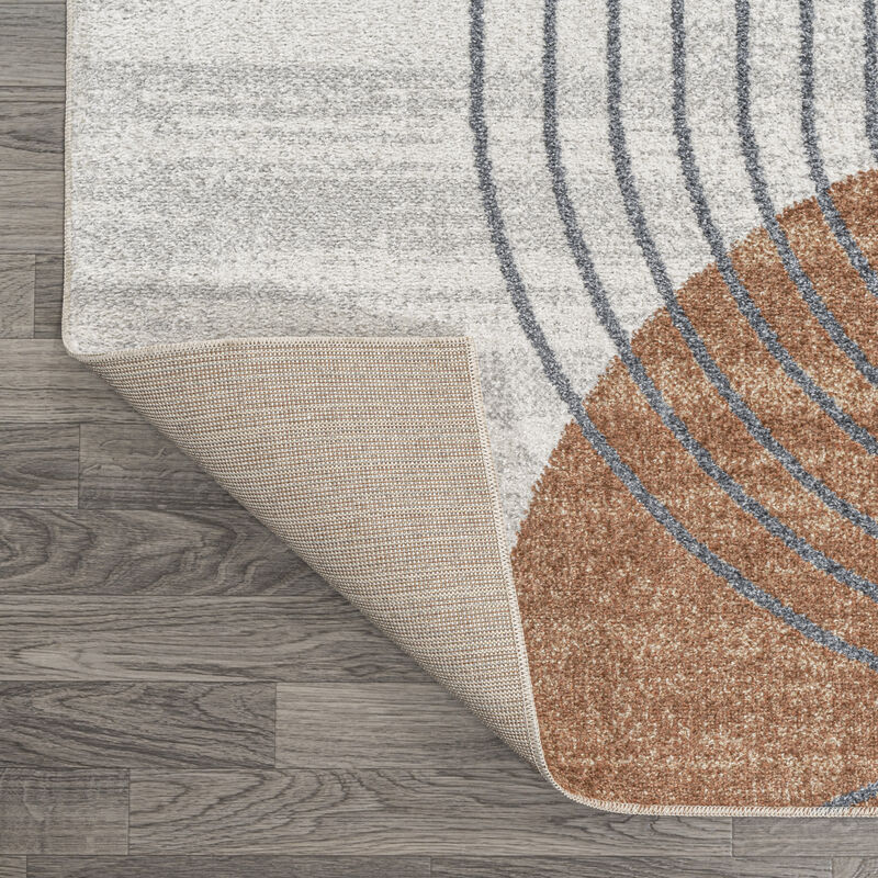 Kallax Geometric Modern Low-Pile Machine-Washable Area Rug