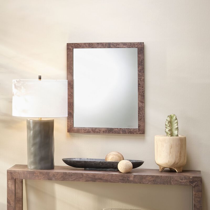 Chandler Charcoal Rectangle Wood Mirror