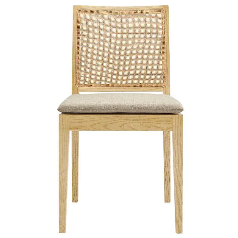 Ovard Wood and Rattan Dining Chair image number 5