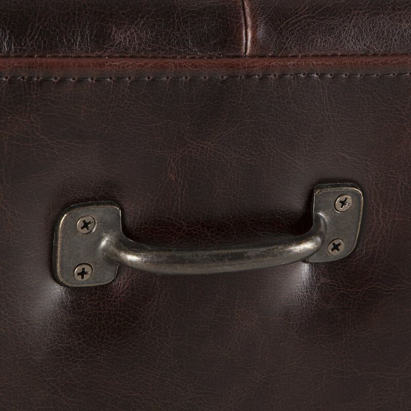 World Interiors Arabella 59" Bench in Brown Leather image number 3