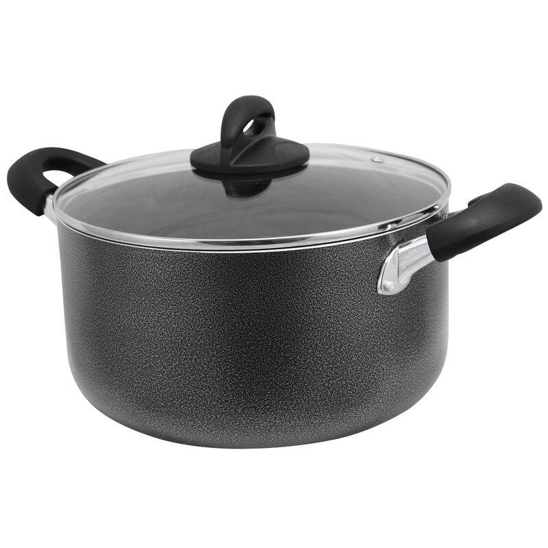 Oster Clairborne 6 Quart Aluminum Hammered Tone Dutch Oven with Lid in Charcoal Grey image number 4