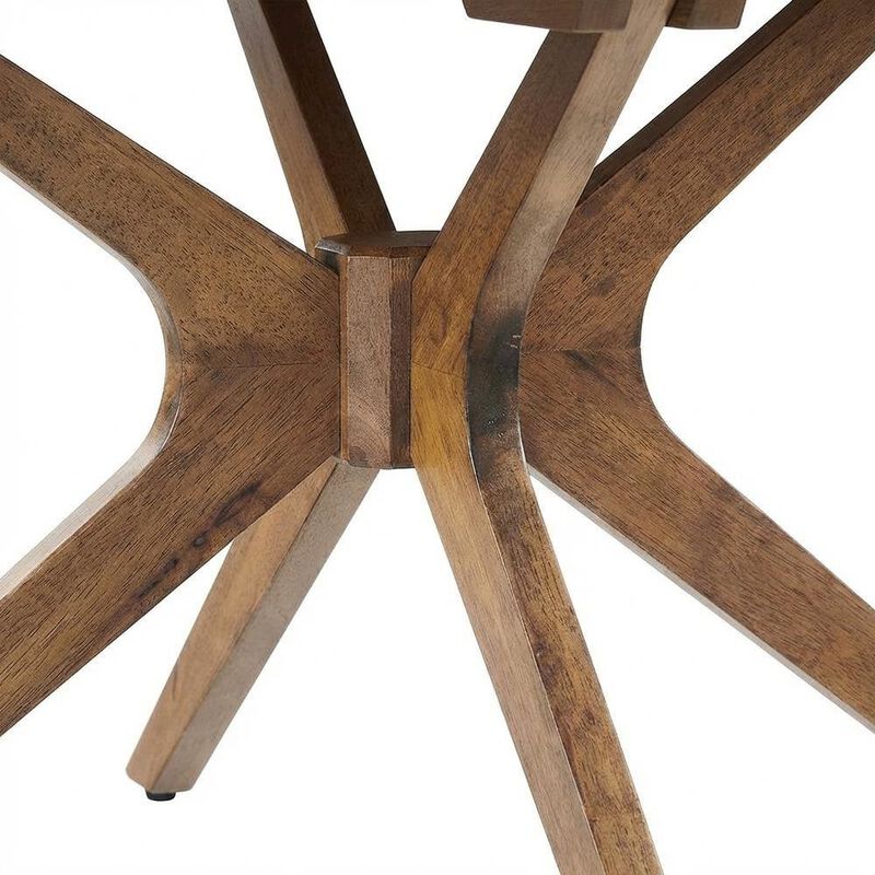 Round Wooden Coffee Table with Modern Design and Durable Build image number 6