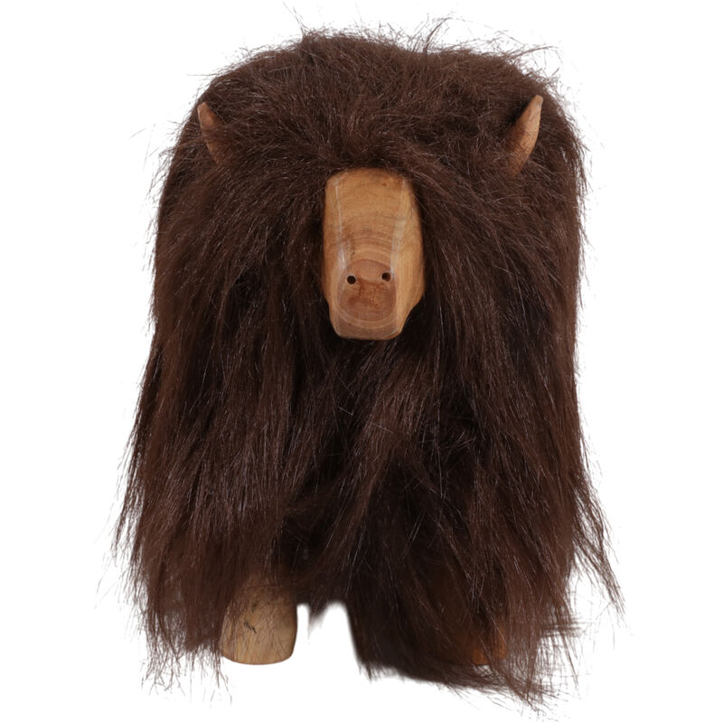 10x8" Faux Fur Highland Cow image number 2