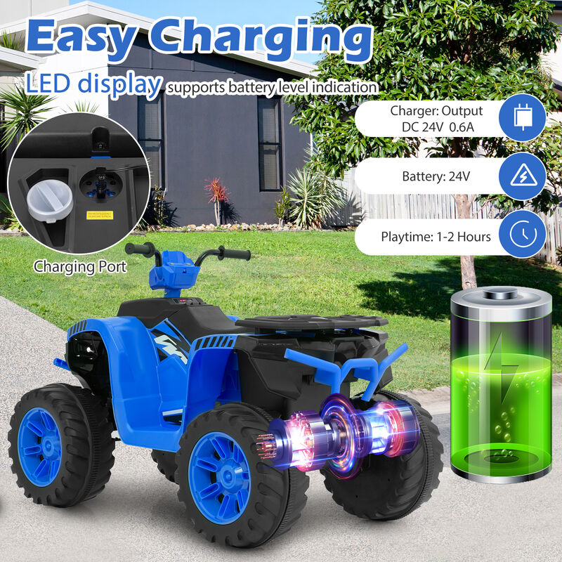 24V Electric Kids ATV Ride On Toy with Wireless Connection for Ages 3 to 8 image number 4
