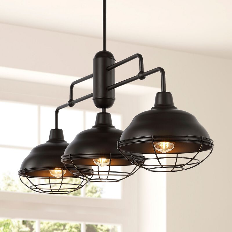 Levi Industrial Farmhouse Iron LED Pendant