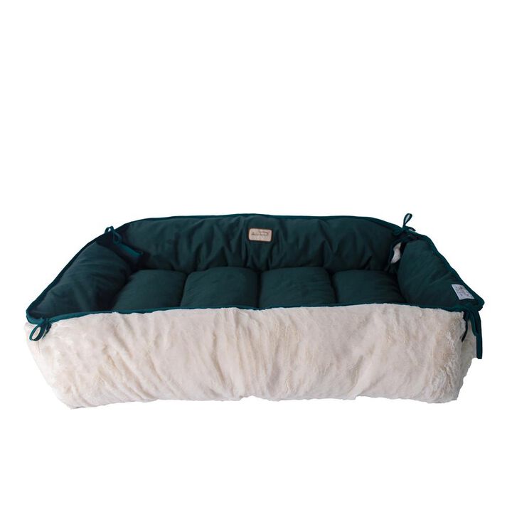 Armarkat Large Laurel Green & Ivory Pet Bed And Mat