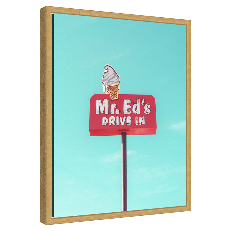 Mr. Eds Drive In Vintage Sign in Urbana by Tom Windeknecht Framed Canvas Wall Art image number 2