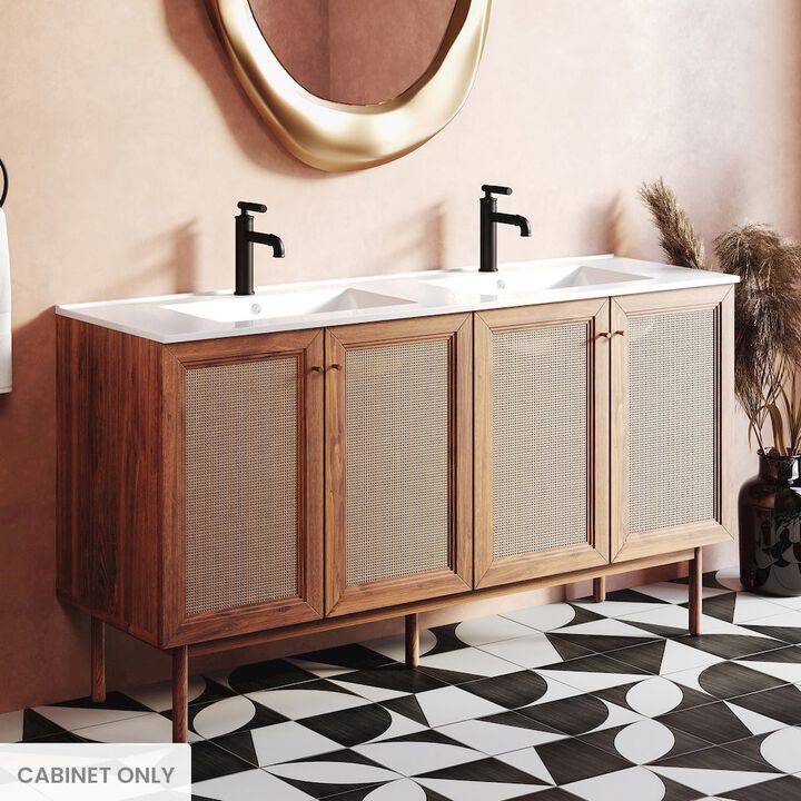 Classe 60" Bathroom Vanity in Oak-Cabinet Only