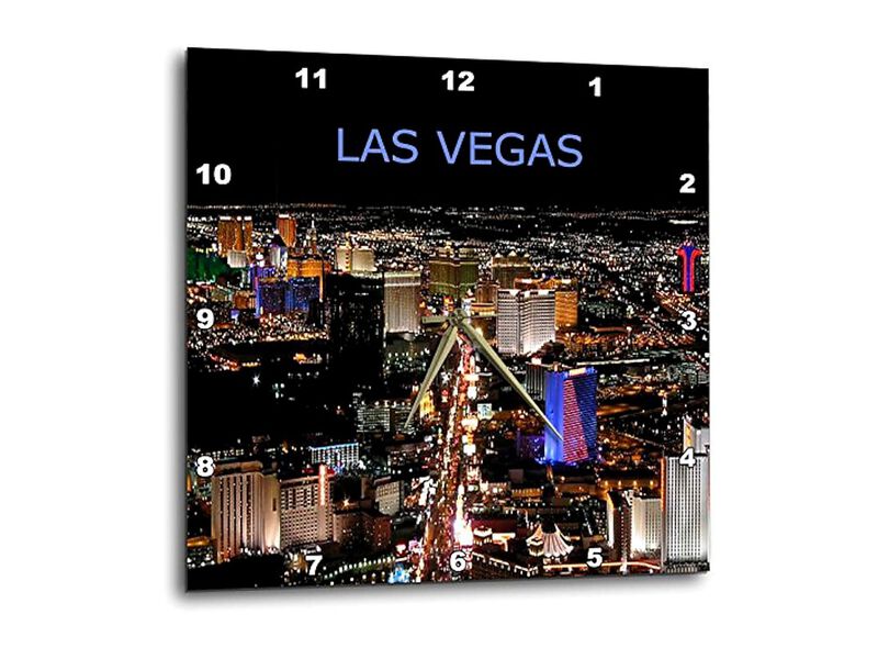 Las Vegas Strip Wall Clock 15 Inch Home Decor image number 1