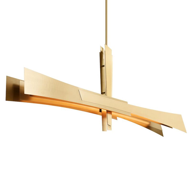 CWI Lighting Solara Integrated LED Brass Chandelier