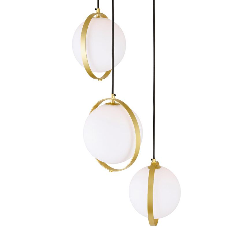 Da Vinci 3 Light Multi Light Pendant With Brass Finish